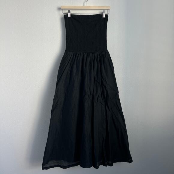 J Crew Strapless Mixy Dress Size XS Black CL174 - Picture 1 of 11